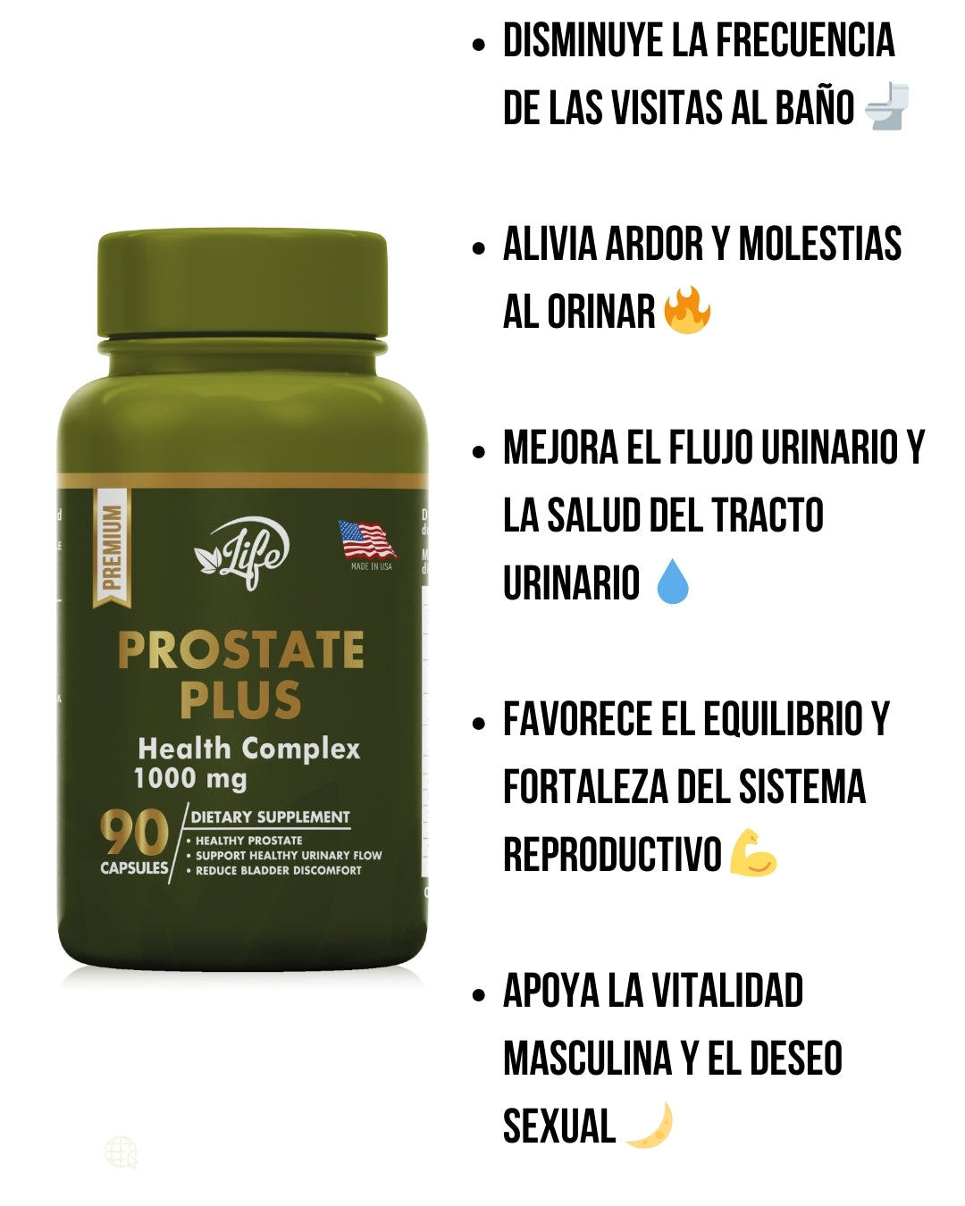 👨⚕️ Prostate Plus 90 Cápsulas – Cuidado natural para la próstata y vitalidad masculina
