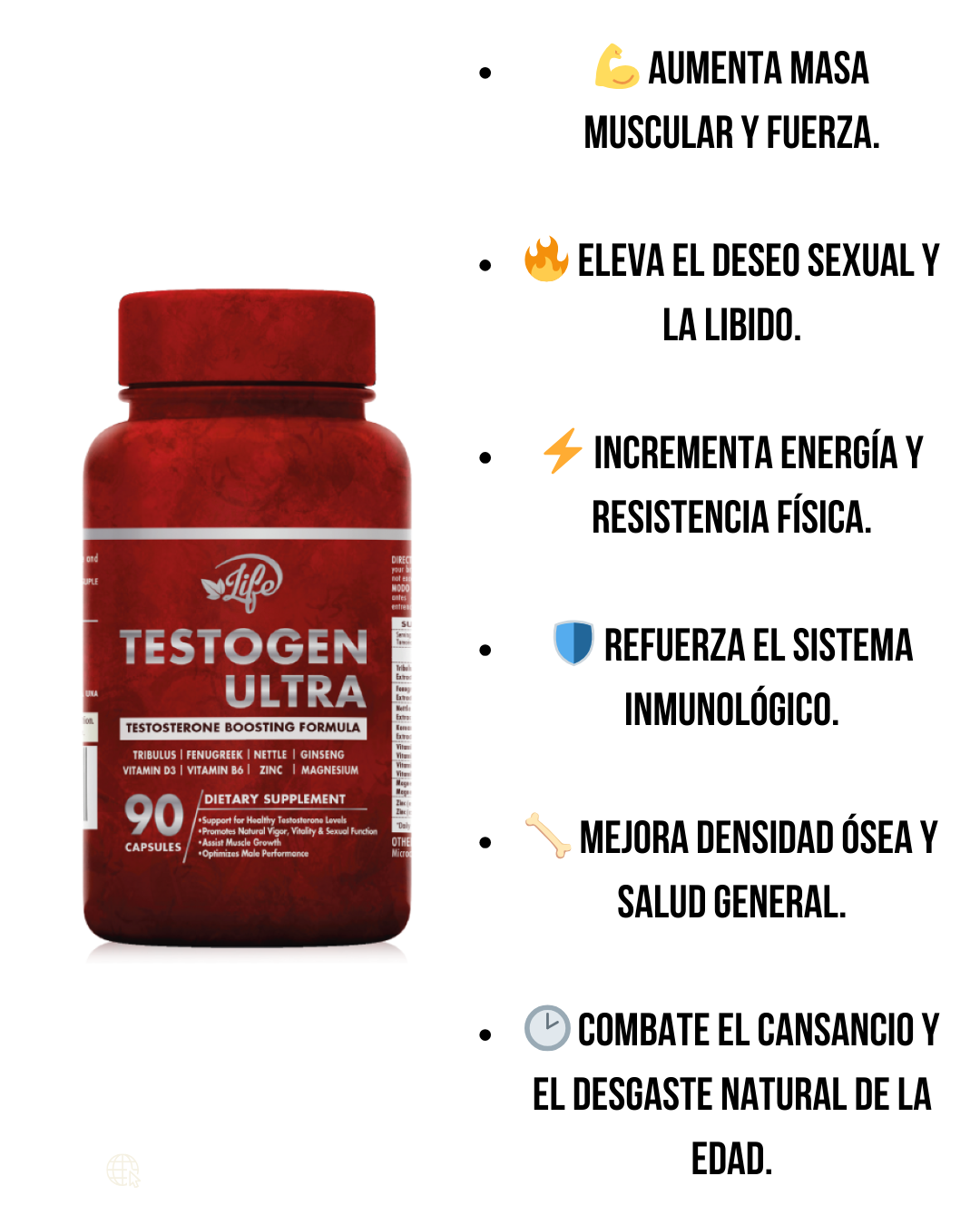 TESTO GEN ULTRA (90 Capsulas) | Recupera tu Energía Masculina 💪🔥