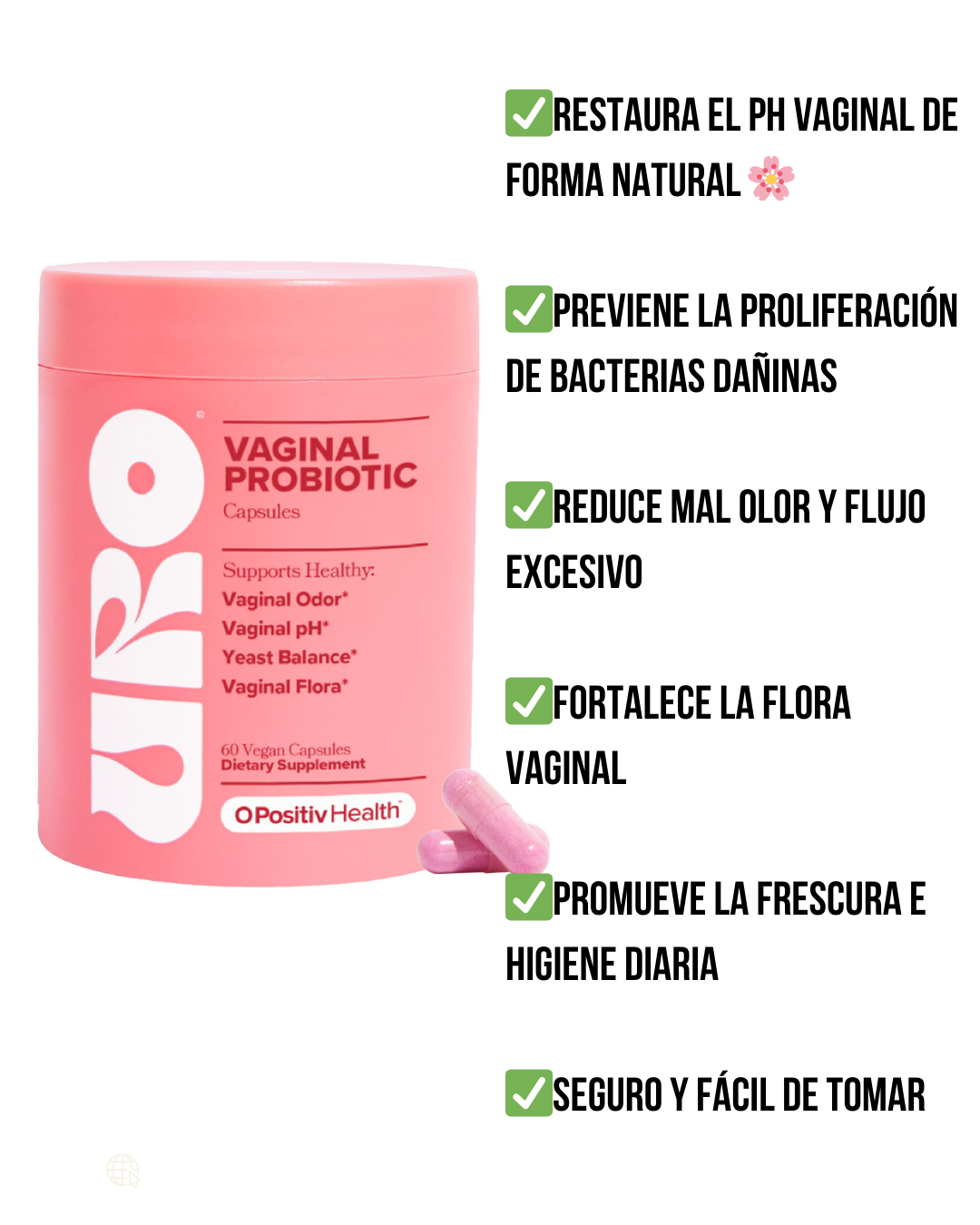 ✨ URO Vaginal Probiotics – Equilibrio y Salud Íntima para Mujeres