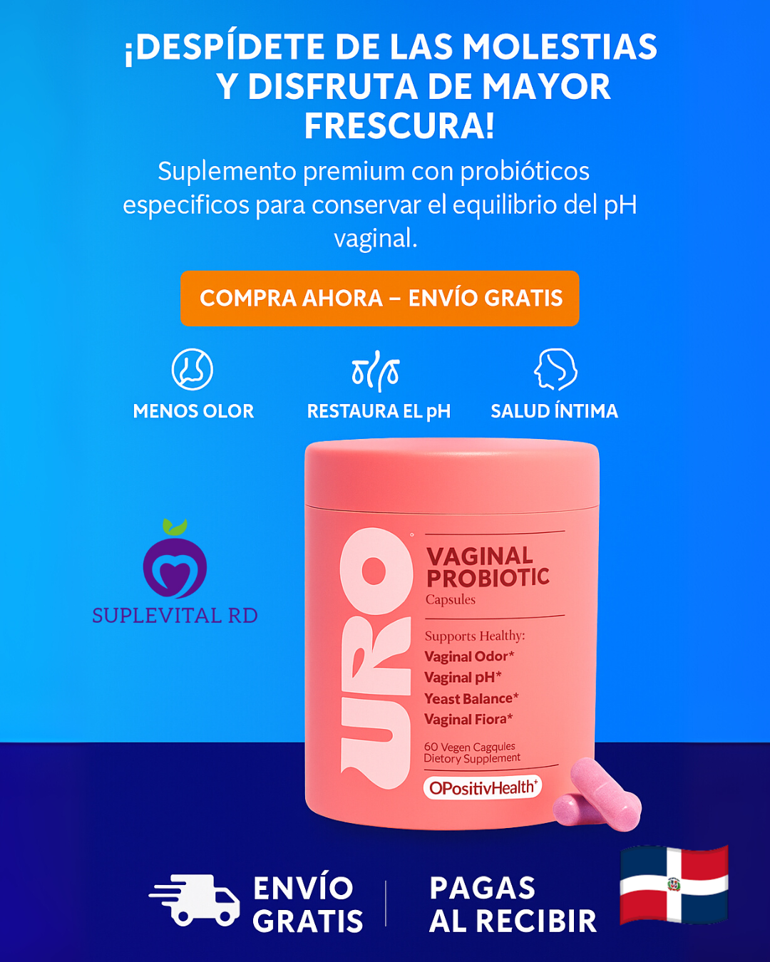 ✨ URO Vaginal Probiotics – Equilibrio y Salud Íntima para Mujeres