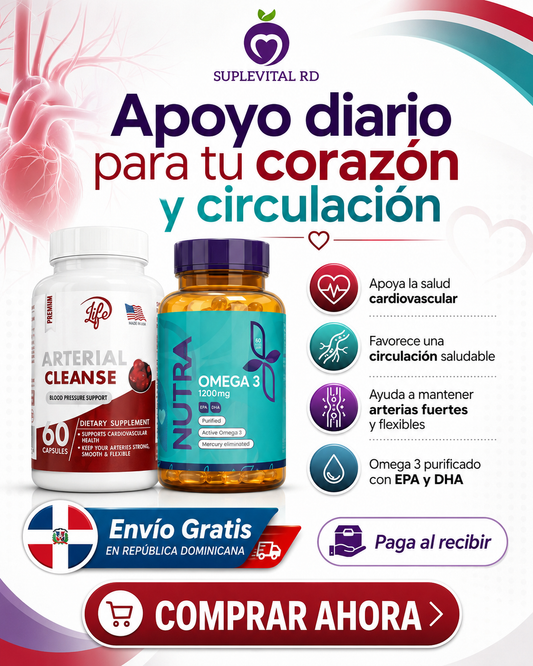 Arterial Cleanse + Omega 3 1200mg | Combo Cardiovascular