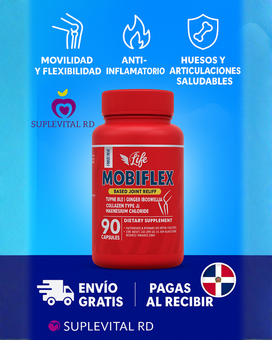 Mobiflex 90 Cápsulas – Soporte articular con Cúrcuma, Colágeno II, Magnesio y Vitamina D3 | Muévete con confianza todos los días.