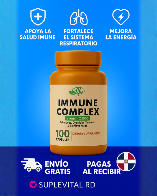 Immune Complex Vitamina C 1000 + D + Zinc (100 cápsulas) — Defensas fuertes y energía diaria en un solo frasco
