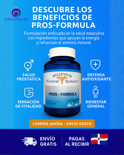 🧔PROS Formula (60 Capsulas) - Vitalidad Masculina 360°: Zinc, Selenio y Vitamina E en una sola fórmula 💪