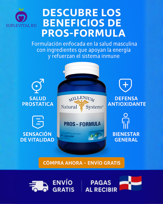 🧔PROS Formula (60 Capsulas) - Vitalidad Masculina 360°: Zinc, Selenio y Vitamina E en una sola fórmula 💪