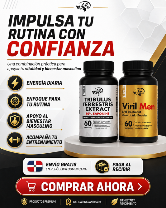 Tribulus Terrestris + Viril Men – Energía, Vitalidad y Rendimiento Masculino