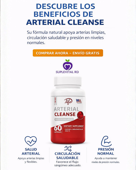 💓 Arterial Cleanse (60 Capsulas): apoyo natural para arterias limpias y circulación saludable.