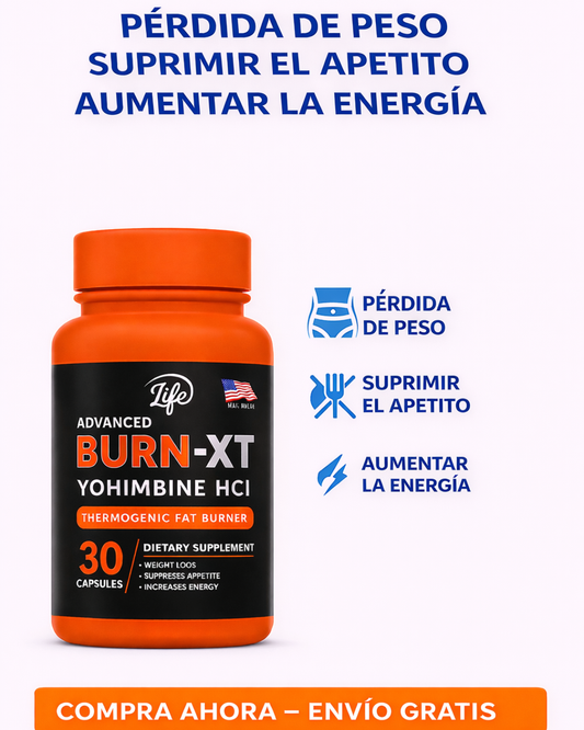 💥 Burn XT – Metabolismo Activo y Control del Apetito (30 cápsulas) ¡Resultados Visibles en Semanas!