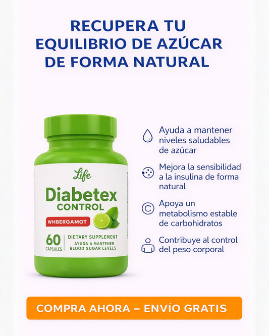 Diabetex Control 60 Cápsulas | Soporte Natural para la Glucosa y el Metabolismo