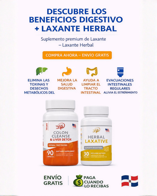 🌿 Desintoxicante Digestivo + Laxante Herbal – La fórmula natural que tu organismo necesita para limpiarse, sentirse ligero & combatir el estreñimiento