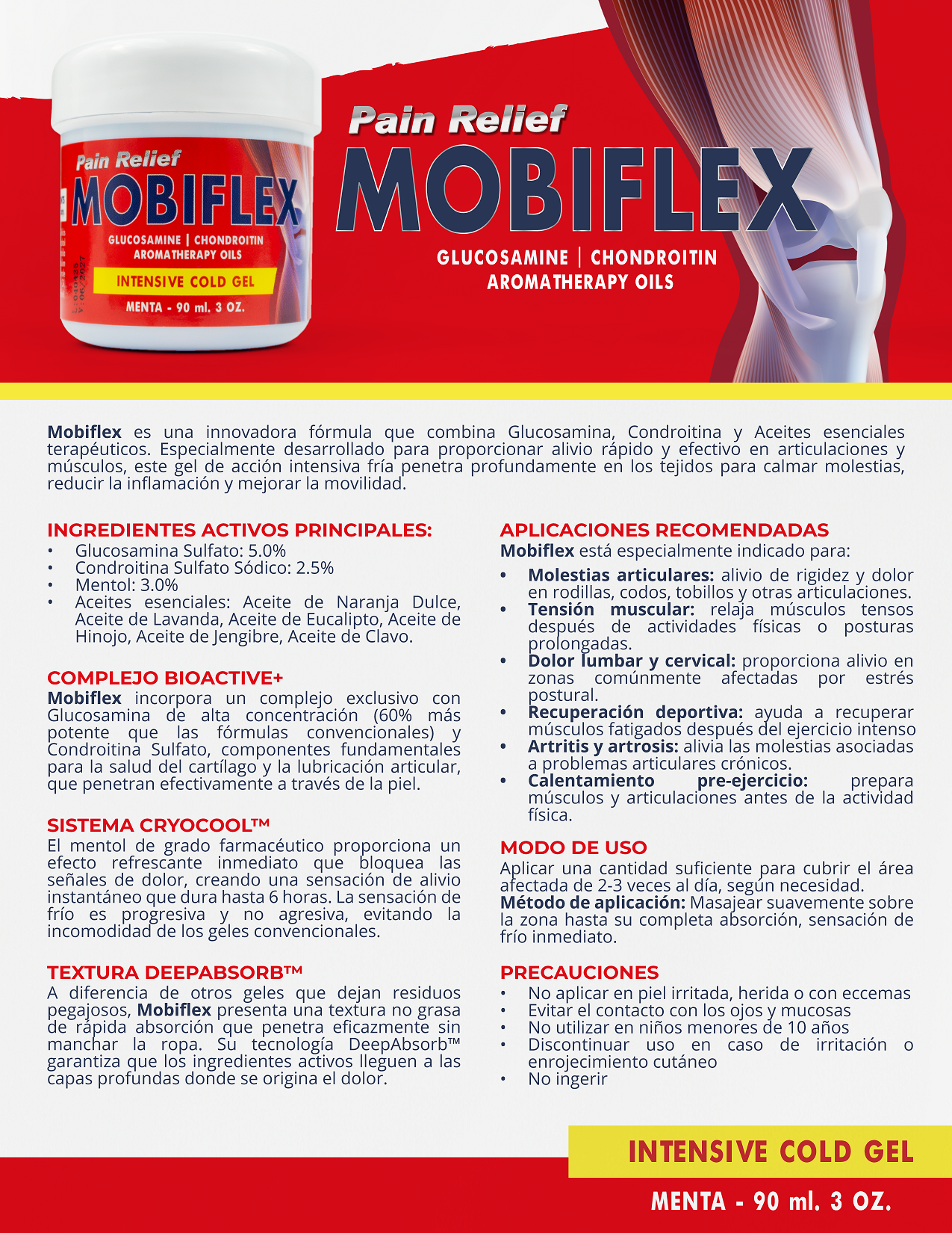 Mobiflex Gel Frío – Alivio rápido para músculos y articulaciones