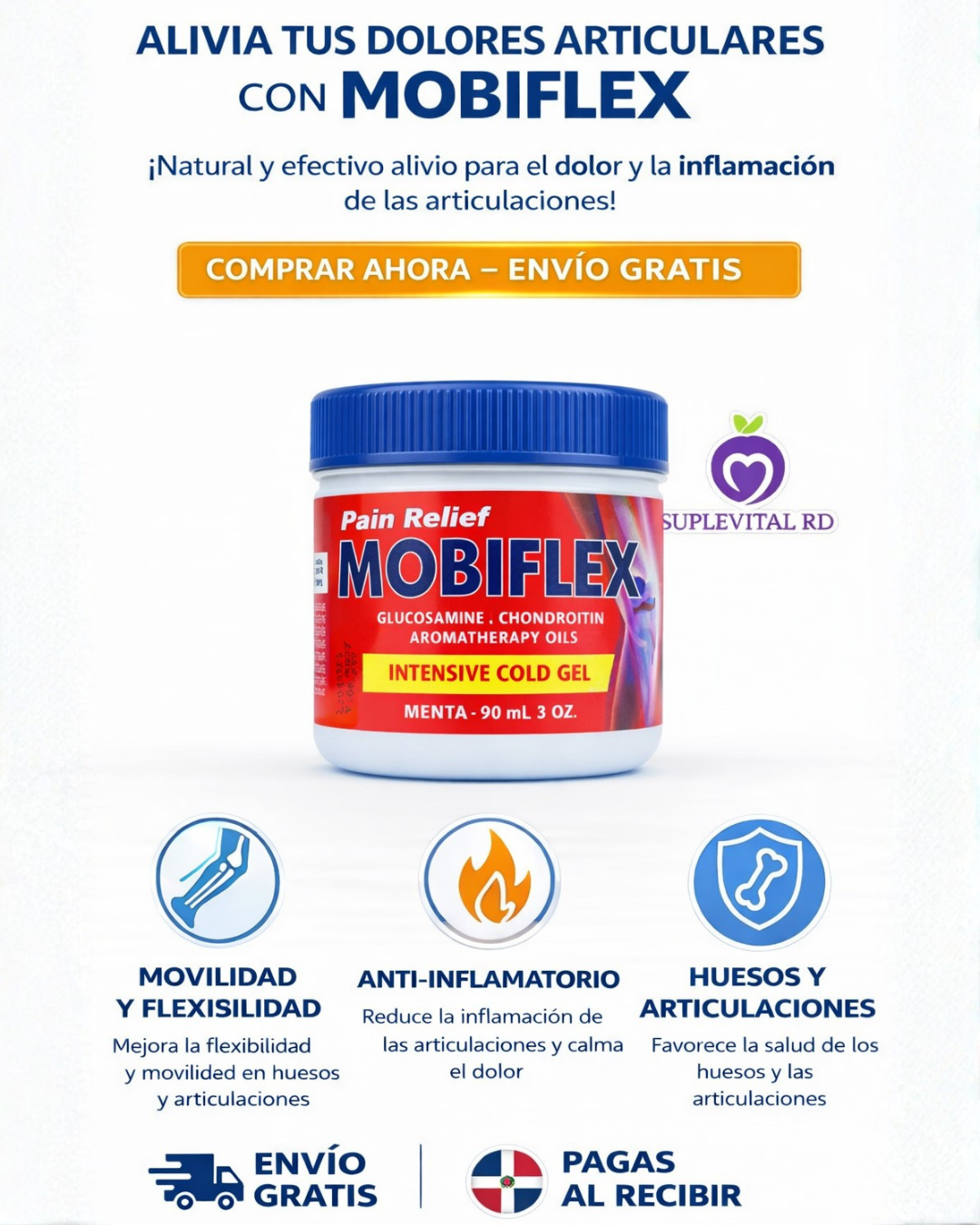 Mobiflex Gel Frío – Alivio rápido para músculos y articulaciones
