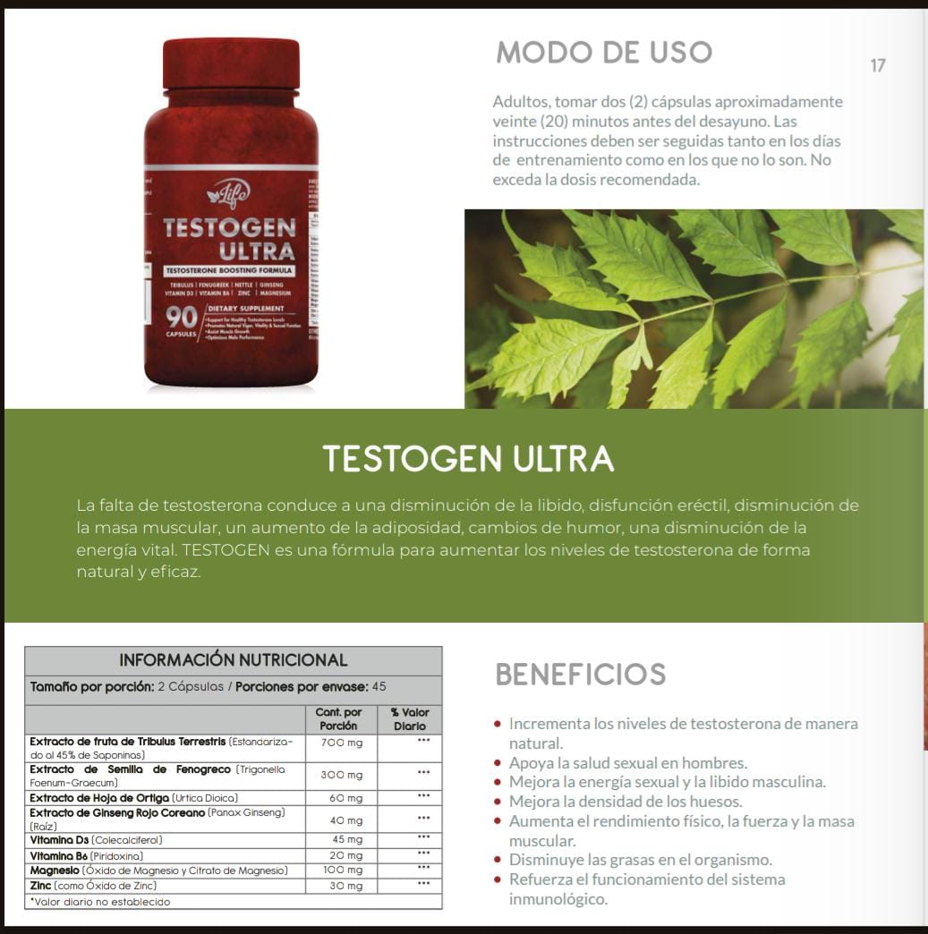 TESTO GEN ULTRA (90 Capsulas) | Recupera tu Energía Masculina 💪🔥