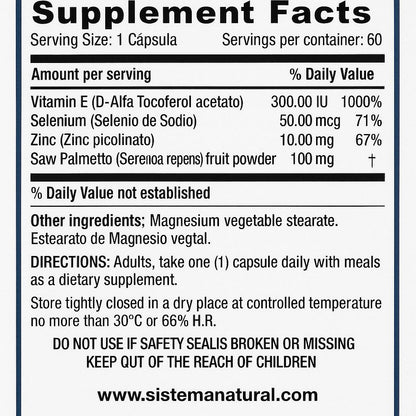 🧔PROS Formula (60 Capsulas) - Vitalidad Masculina 360°: Zinc, Selenio y Vitamina E en una sola fórmula 💪